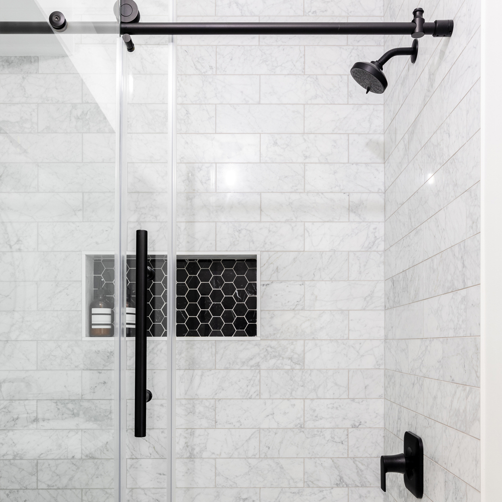 beautiful modern shower door